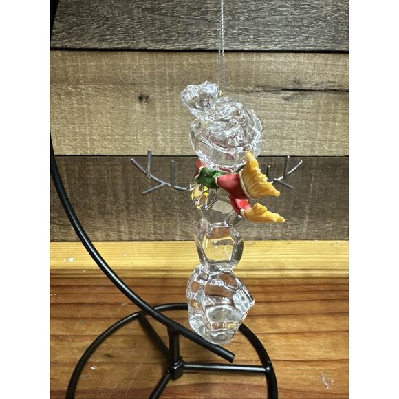 Dept 56 Acrylic Ice Cube Snowman Ornament 5” - Picture 3 of 4